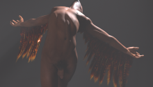 a sneak peek at a new render! this is based on a cave painting in South Africa.